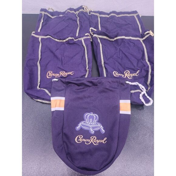 Crown Royal Bag Lot W/Game Day Bag Spec.  Ed Purple Gold White Minnesota Vikings - Picture 1 of 2